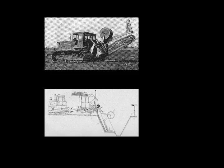 Рис. 6.2. Машина глубокого дренирования МТП-39 на тракторе С-100Б 1–рабочий аппарат (винтовая