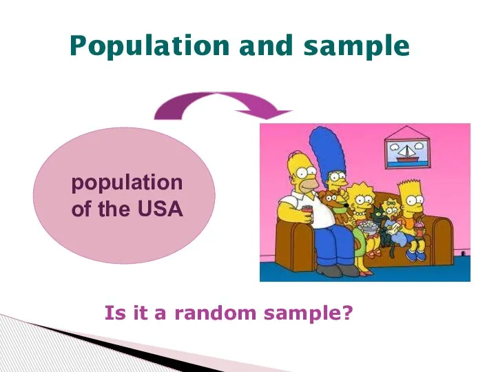 Population and sample population of the USA Is it a random sample?