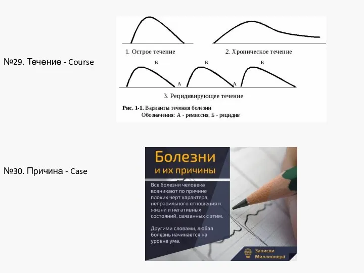 №29. Течение - Course №30. Причина - Case