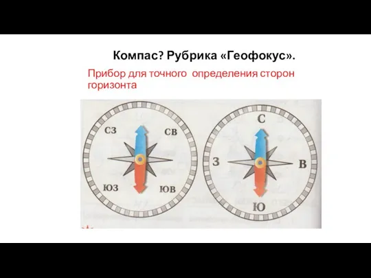 Компас? Рубрика «Геофокус». Прибор для точного определения сторон горизонта