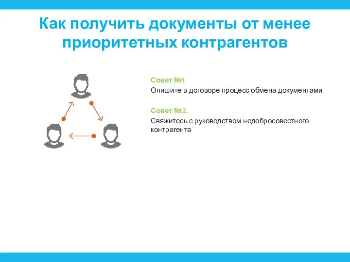 Как получить документы от менее приоритетных контрагентов Совет №1. Опишите в договоре