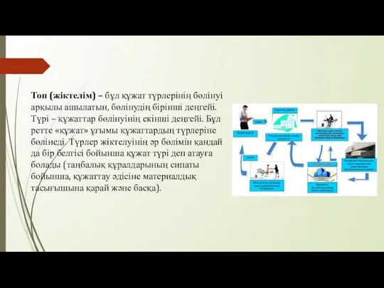 Топ (жіктелім) – бұл құжат түрлерінің бөлінуі арқылы ашылатын, бөлінудің бірінші деңгейі.