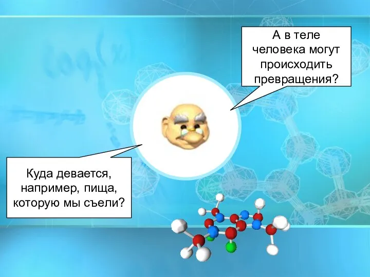 Куда девается, например, пища, которую мы съели? А в теле человека могут происходить превращения?