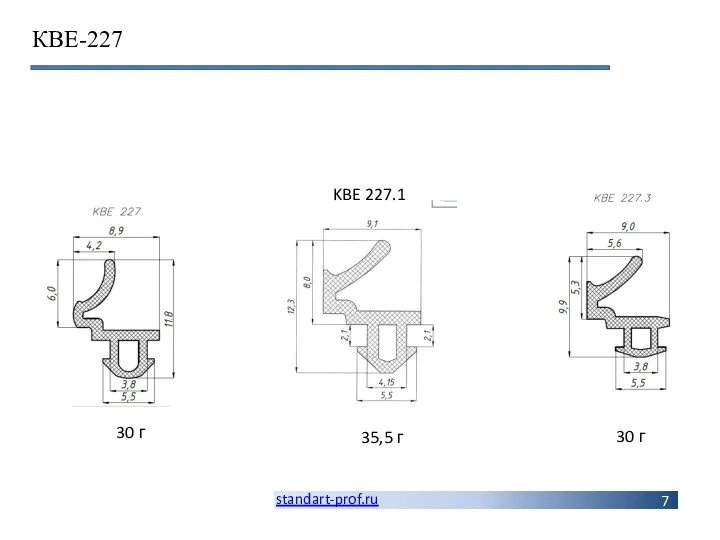 standart-prof.ru КВЕ-227 KBE 227.1 30 г 35,5 г 30 г