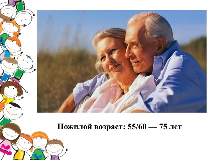 Пожилой возраст: 55/60 — 75 лет