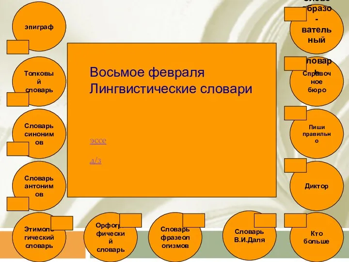 Словарь синонимов Словарь антонимов Этимологический словарь Пиши правильно Диктор Кто больше Толковый