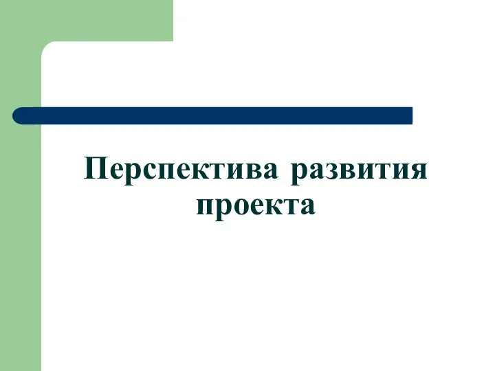 Перспектива развития проекта