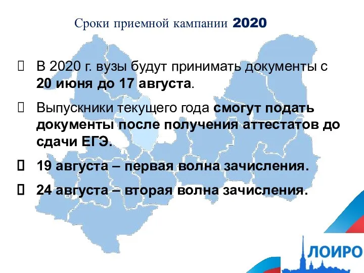 В 2020 г. вузы будут принимать документы с 20 июня до 17