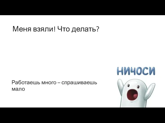 Меня взяли! Что делать? Работаешь много – спрашиваешь мало