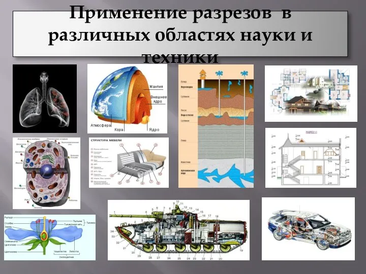 Применение разрезов в различных областях науки и техники