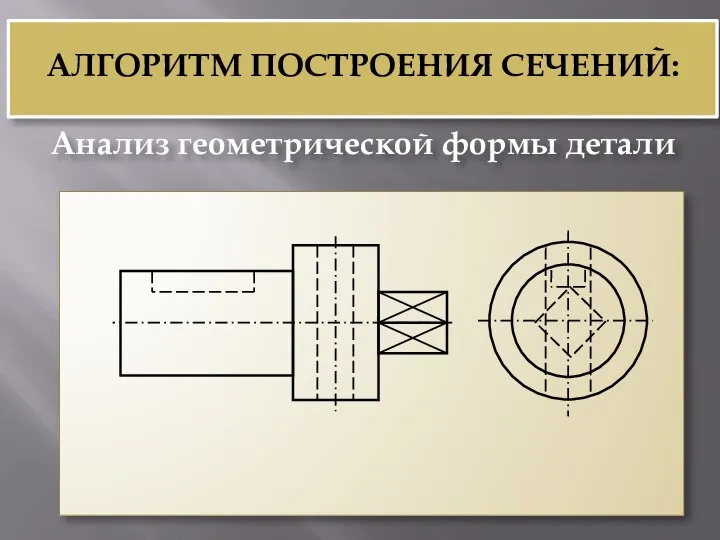 АЛГОРИТМ ПОСТРОЕНИЯ СЕЧЕНИЙ: Анализ геометрической формы детали