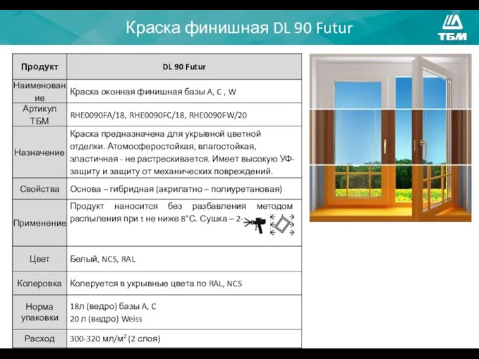 Краска финишная DL 90 Futur