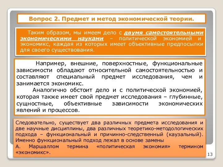 Вопрос 2. Предмет и метод экономической теории. Таким образом, мы имеем дело