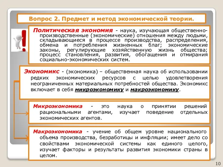 Вопрос 2. Предмет и метод экономической теории. Экономикс - (экономика) – общественная