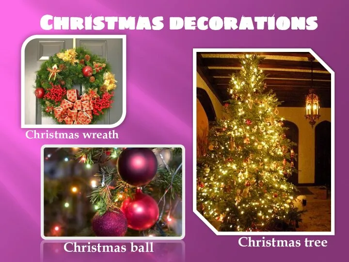 Christmas decorations Christmas wreath Christmas ball Christmas tree