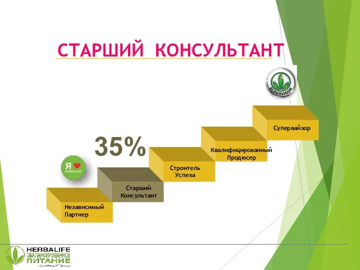 Независимый Партнер 35% Старший Консультант Строитель Успеха Квалифицированный Продюсер Супервайзор СТАРШИЙ КОНСУЛЬТАНТ