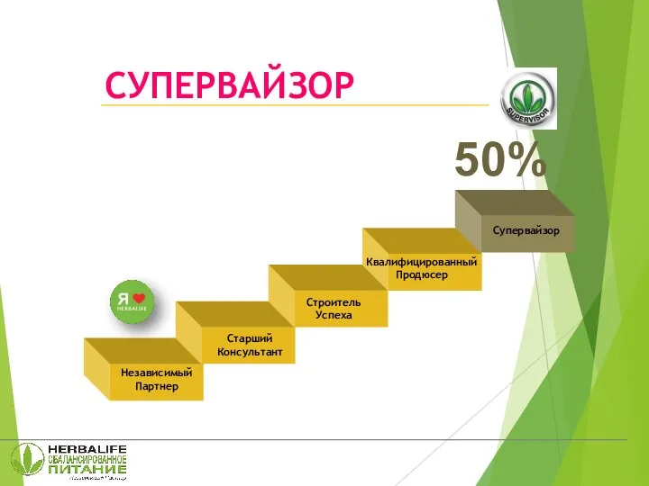 Независимый Партнер 50% Старший Консультант Строитель Успеха Квалифицированный Продюсер Супервайзор СУПЕРВАЙЗОР