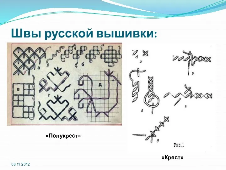 Швы русской вышивки: 08.11.2012