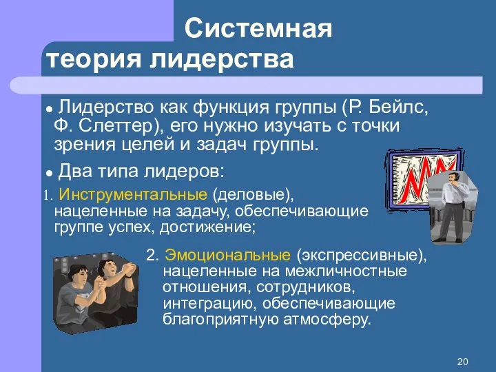 Лидерство как функция группы (Р. Бейлс, Ф. Слеттер), его нужно изучать с