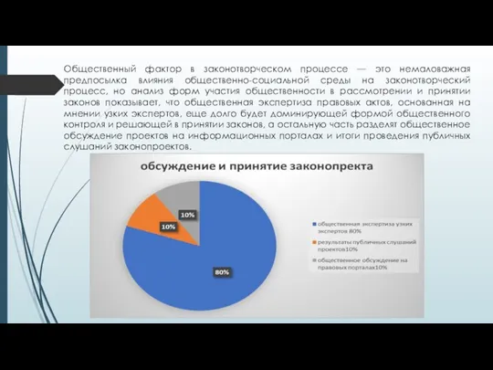 Общественный фактор в законотворческом процессе — это немаловажная предпосылка влияния общественно-социальной среды