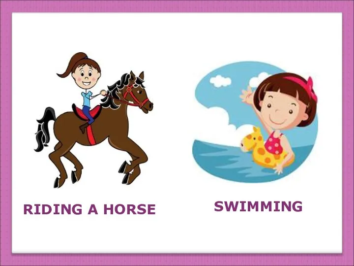 RIDING A HORSE SWIMMING