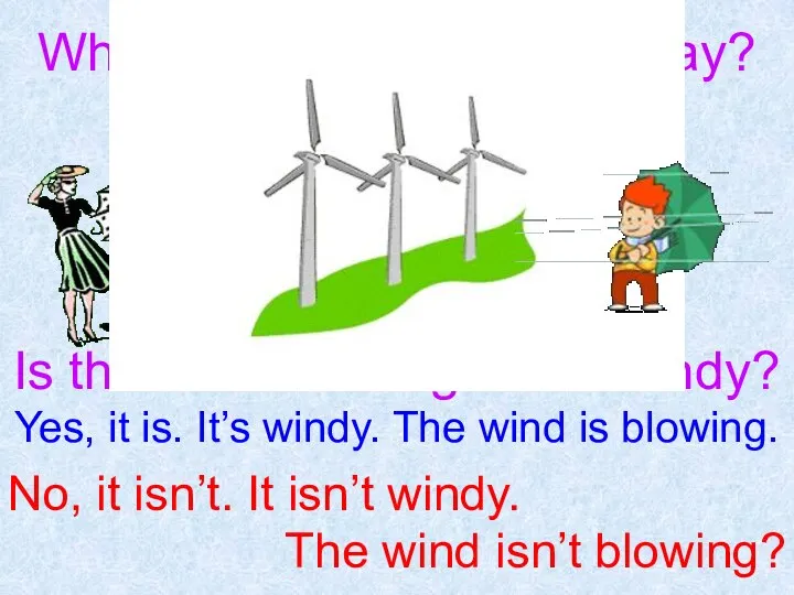 What’s the weather like today? Is the wind blowing? Is it windy?