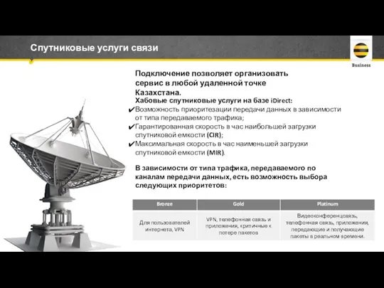 Спутниковые услуги связи Подключение позволяет организовать сервис в любой удаленной точке Казахстана.