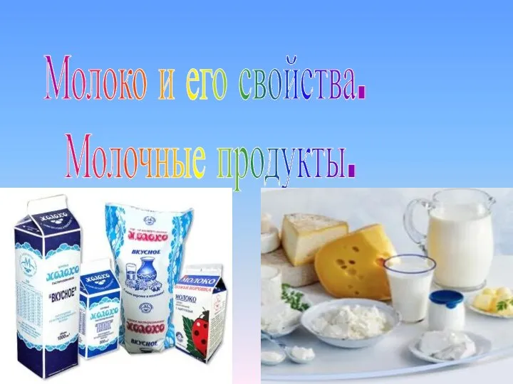 Молоко и его свойства. Молочные продукты.