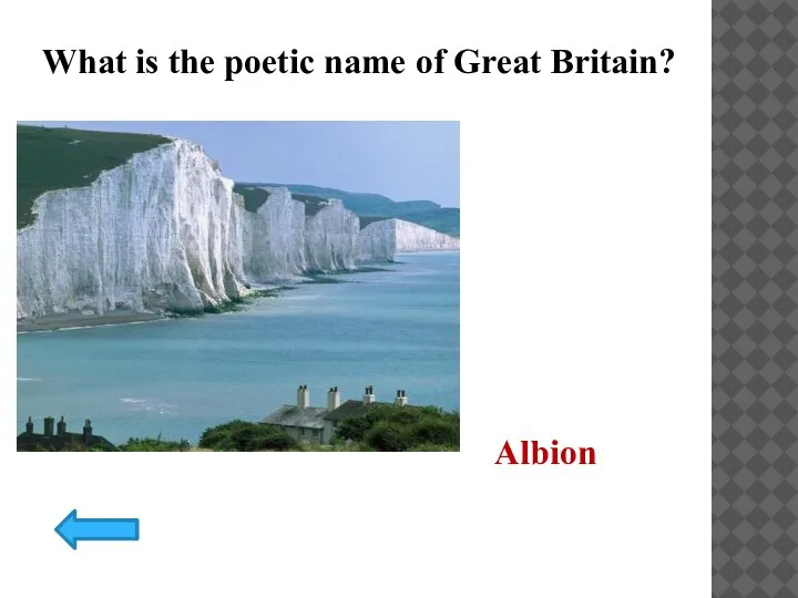 What is the poetic name of Great Britain? Albion