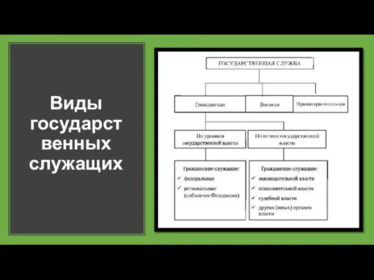 Виды государственных служащих