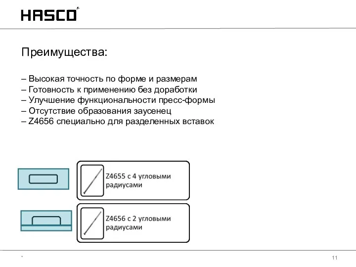 Преимущества: – Высокая точность по форме и размерам – Готовность к применению