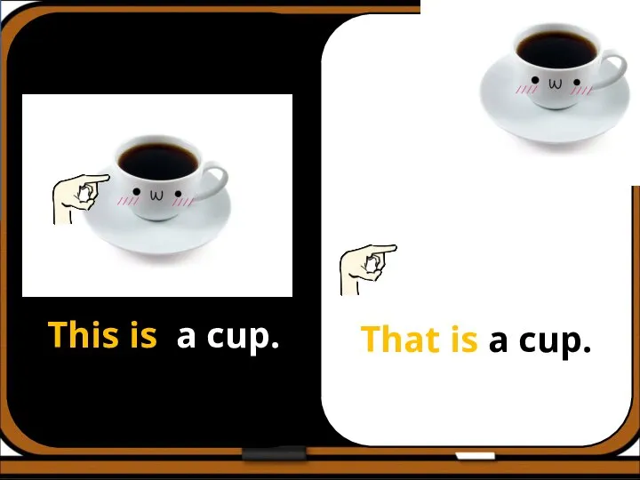 This is a cup. That is a cup.