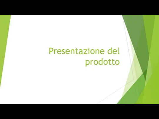 Presentazione del prodotto