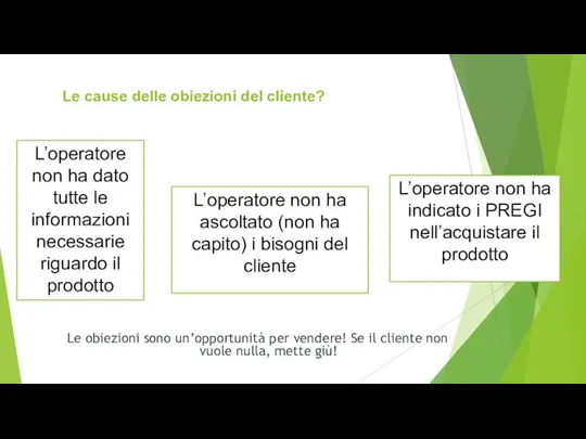 Le cause delle obiezioni del cliente? L’operatore non ha ascoltato (non ha