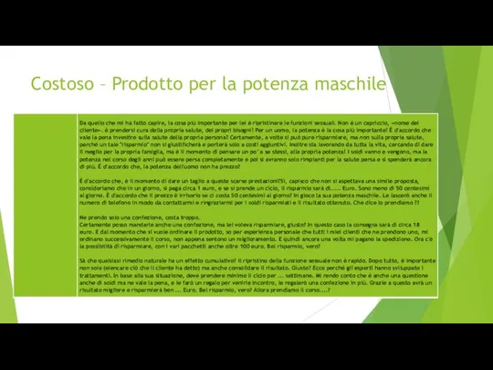 Costoso – Prodotto per la potenza maschile