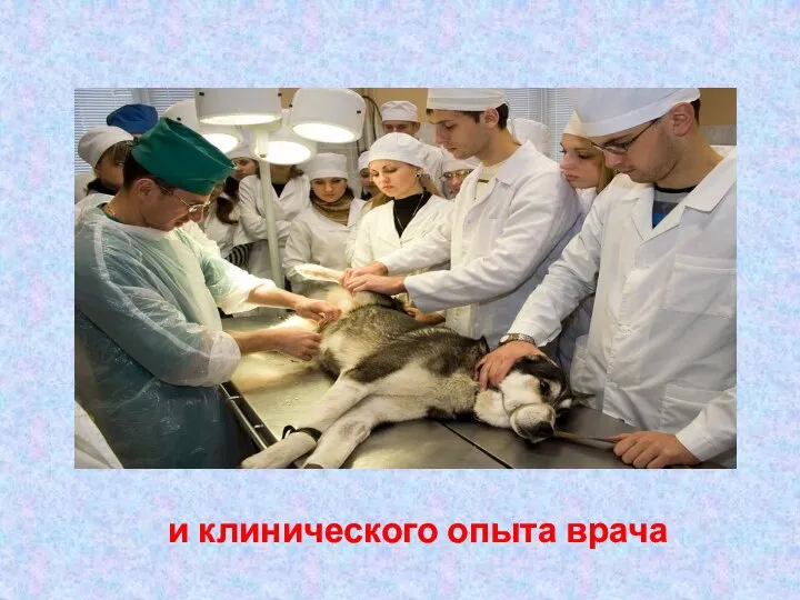 и клинического опыта врача