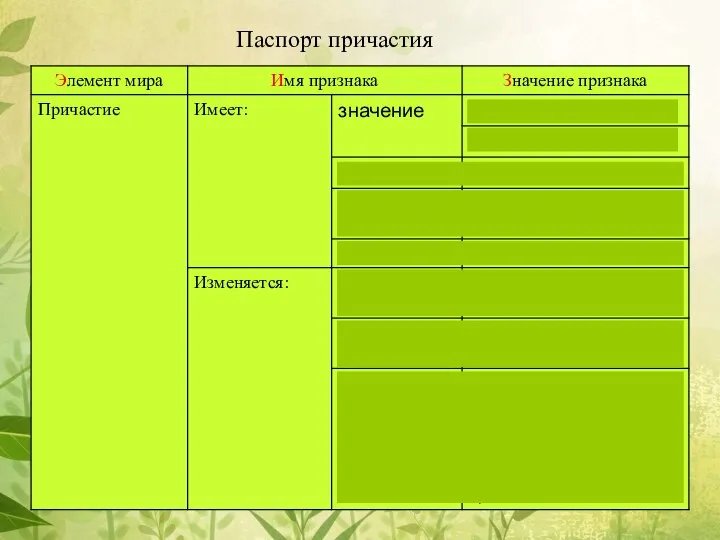 Паспорт причастия