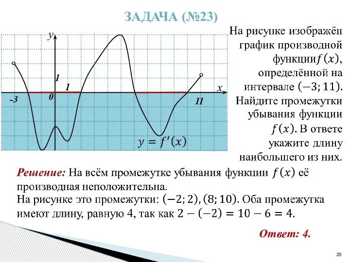 ЗАДАЧА (№23) -3 11 Ответ: 4.