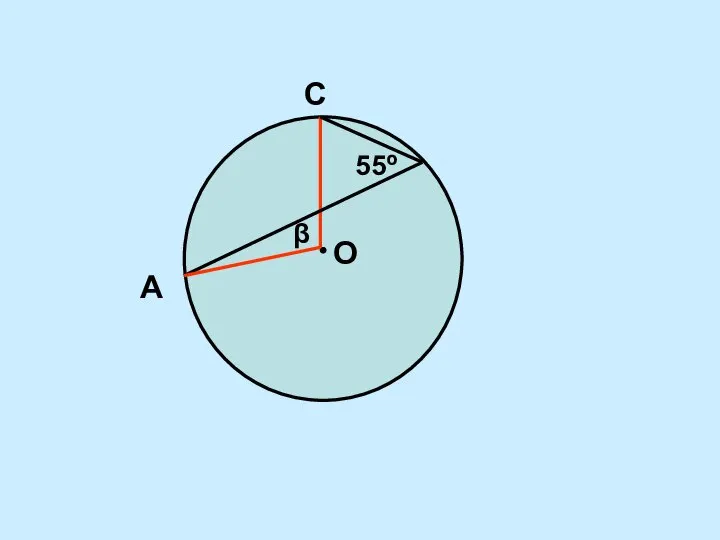 55º β А С О