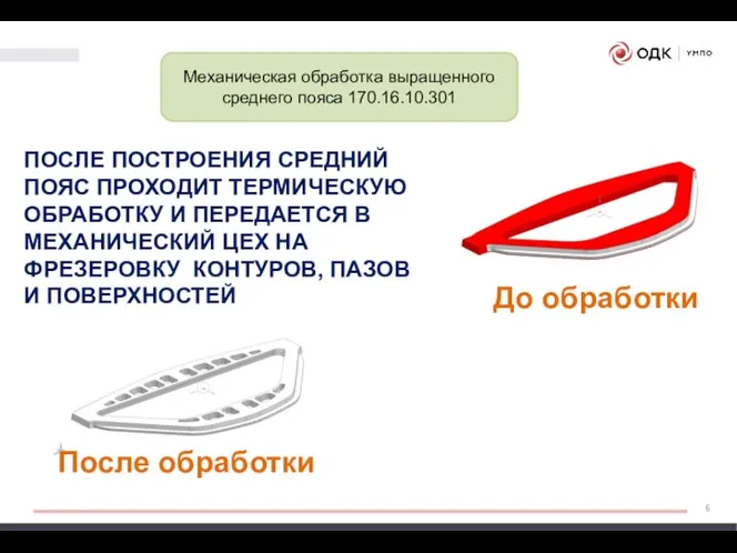 ПОСЛЕ ПОСТРОЕНИЯ СРЕДНИЙ ПОЯС ПРОХОДИТ ТЕРМИЧЕСКУЮ ОБРАБОТКУ И ПЕРЕДАЕТСЯ В МЕХАНИЧЕСКИЙ ЦЕХ