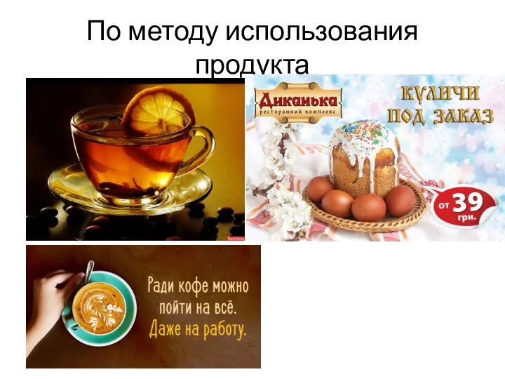 По методу использования продукта