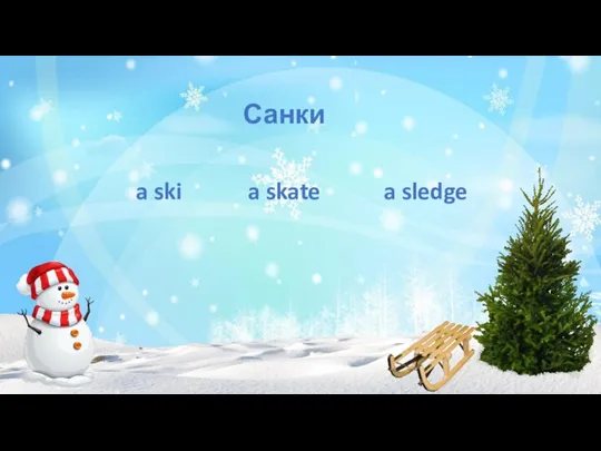 Санки a skate a sledge a ski