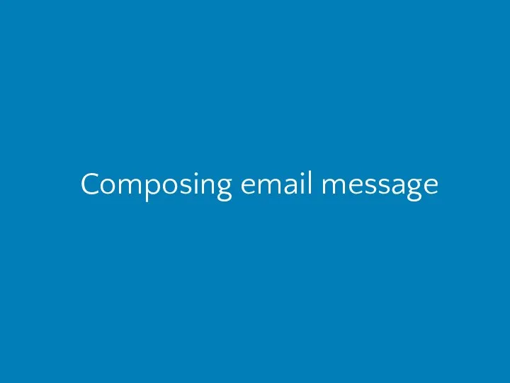 Composing email message