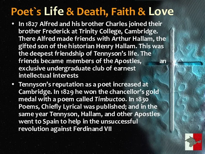 Poet`s Life & Death, Faith & Love In 1827 Alfred and his