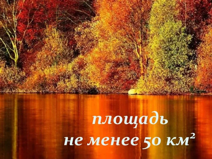 площадь не менее 50 км2