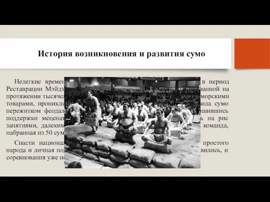 История возникновения и развития сумо Нелегкие времена национальная японская борьба пережила в