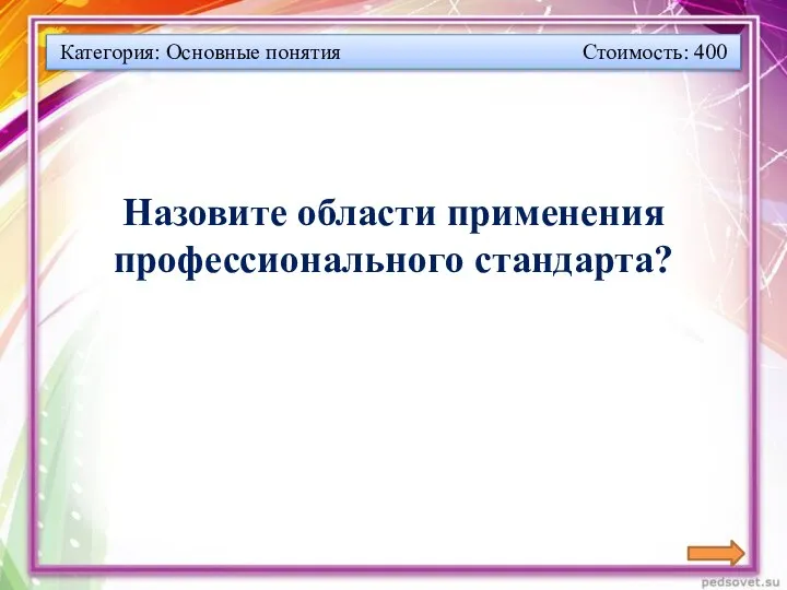 Категория: Основные понятия Стоимость: 400 Назовите области применения профессионального стандарта?