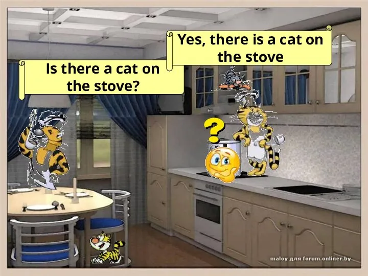Is there a cat on the stove? Yes, there is a cat on the stove