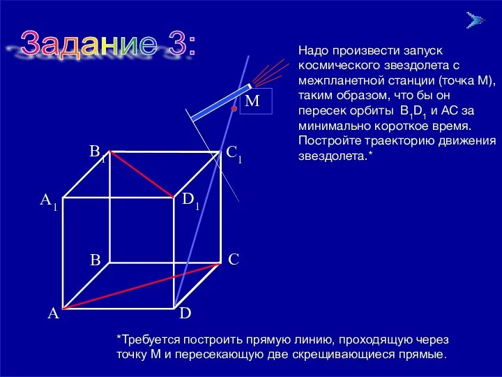 09/01/2023 Задание 3: B1 Надо произвести запуск космического звездолета с межпланетной станции