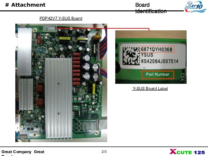 PDP42V7 Y-SUS Board Y-SUS Board Label Board Identification Part Number 2/3 # Attachment